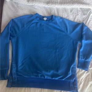 90 degrees by reflex, soft light scuba sweatshirt. Womens S color blue.